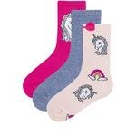 Girls Unicorn 3 in 1 Socks
