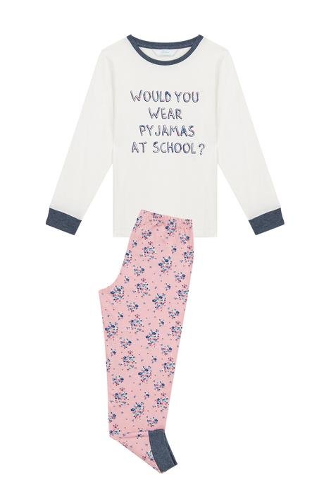 Set Pijama Fetite Back To School 2 Buc.
