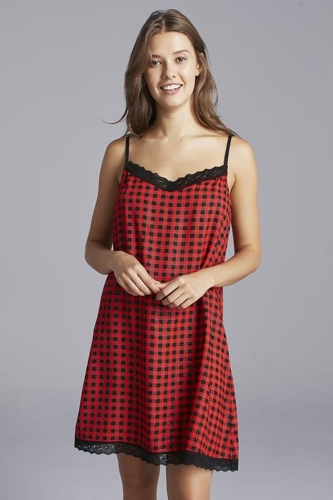 Red Gingham Elbise