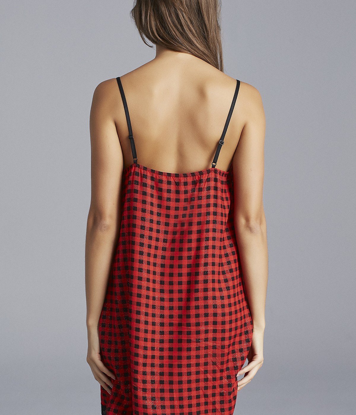 Red Gingham Elbise