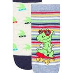 Little Dino 2 In 1 Liner Socks