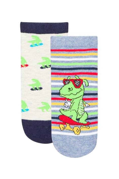 Little Dino 2 In 1 Liner Socks