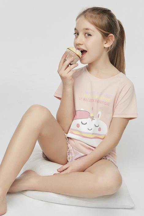 Set Pijama Teen Macaron 2 Buc.