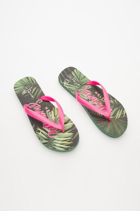Green View Print Slippers