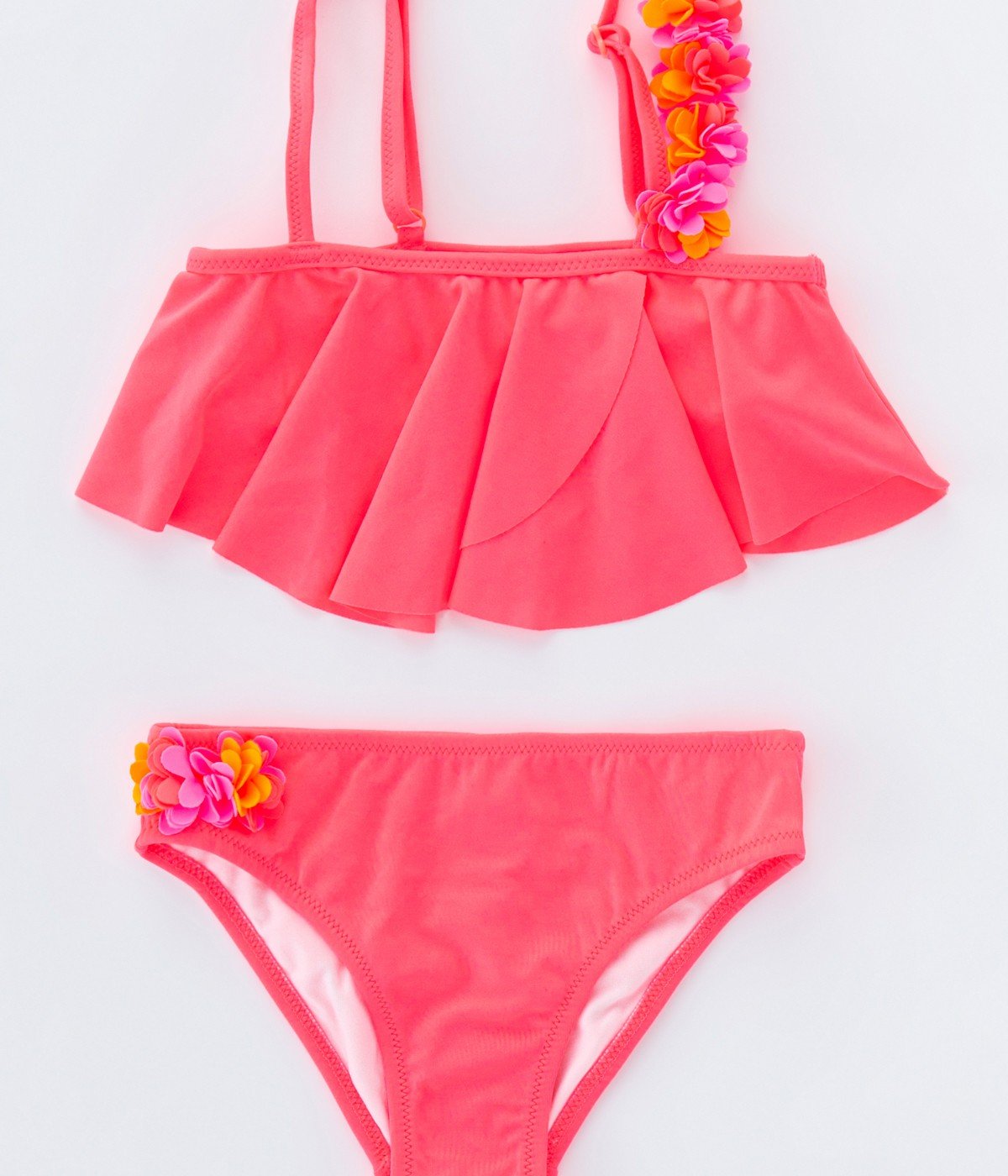 Girls Rosy One Shoulder Bikini Set