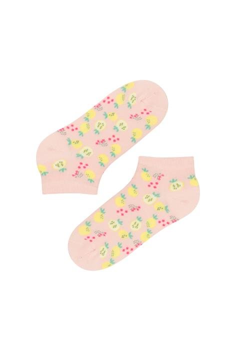 Girls Lemon 2 In 1 Liner Socks