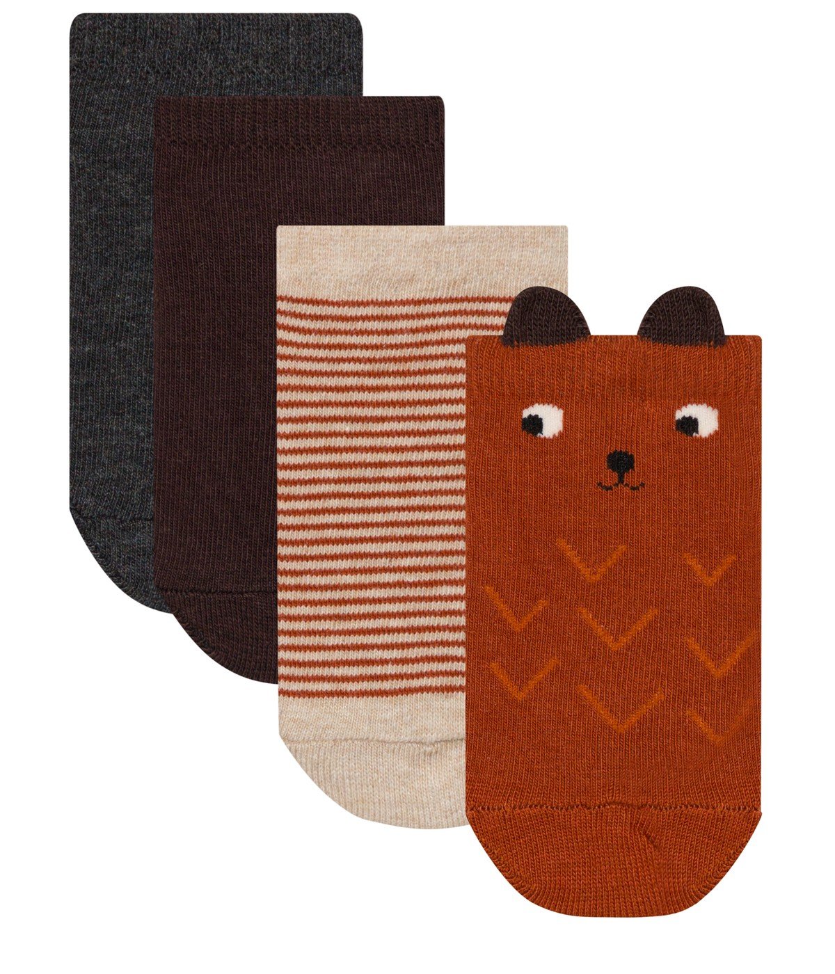 Boys Bear 4in1 Liner Socks