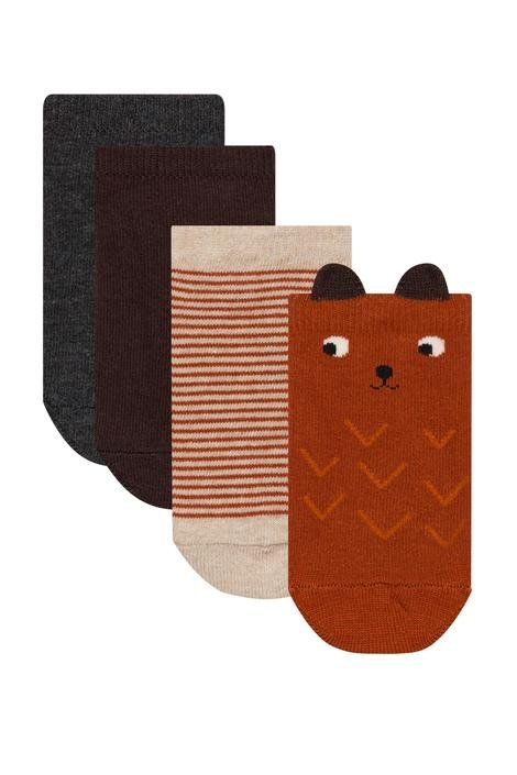 Boys Bear 4in1 Liner Socks