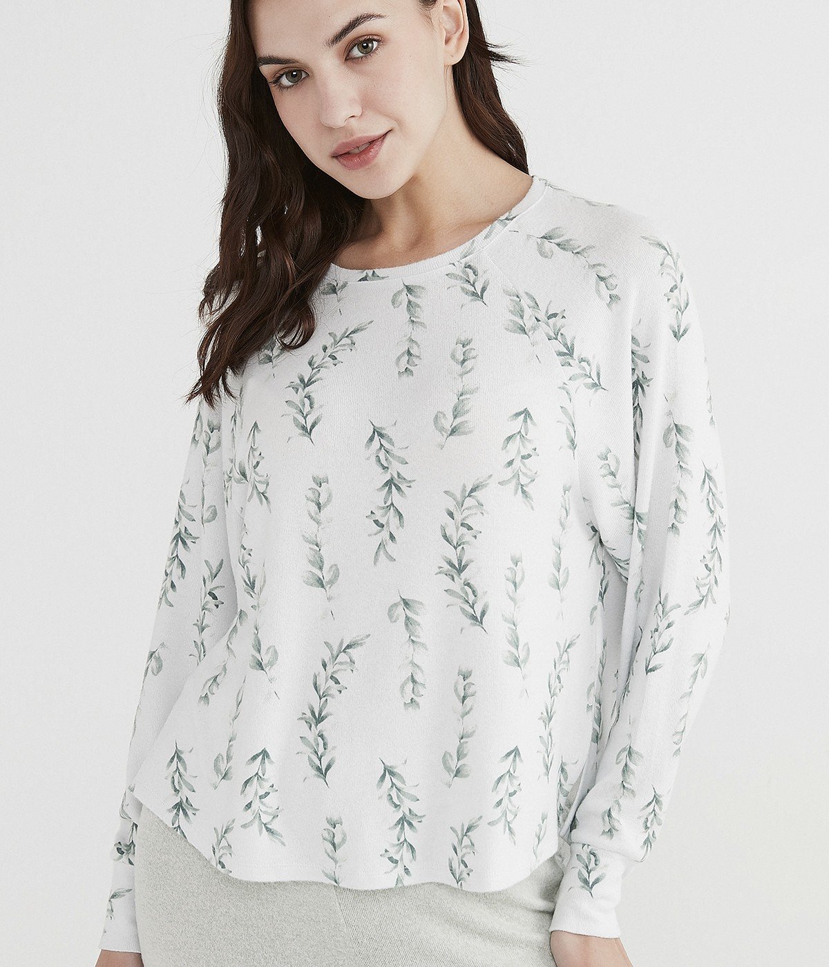 Sweatshirt Mint Flowers