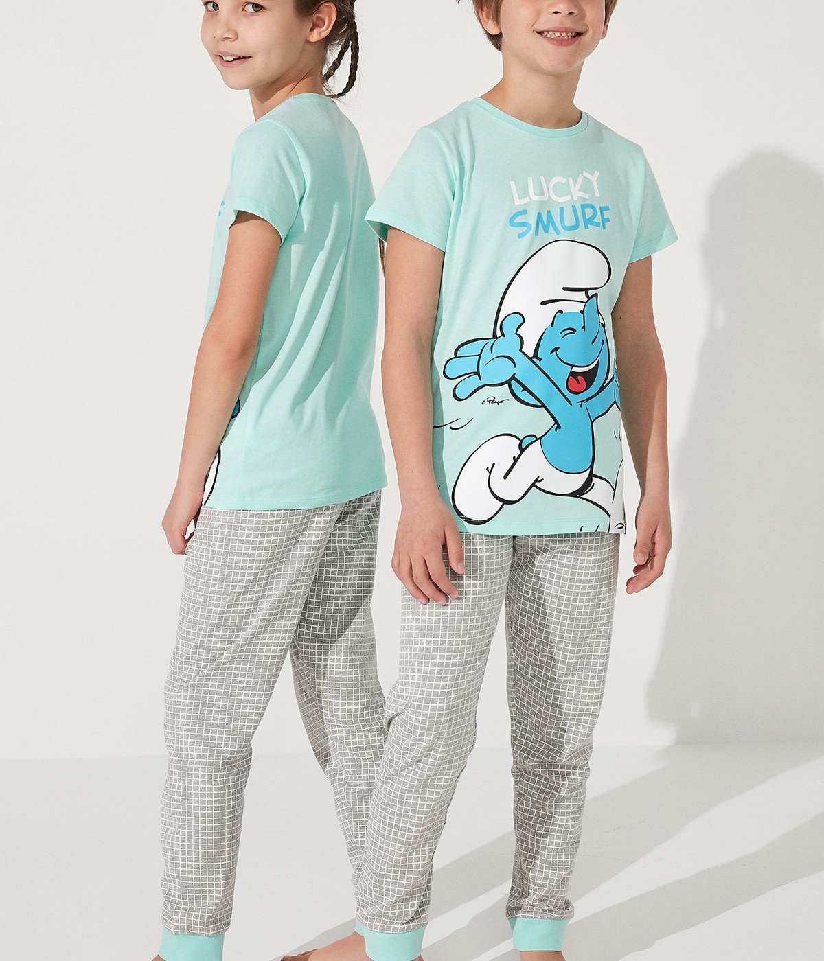 Set Pijama Unisex Lic Smurf 2Buc
