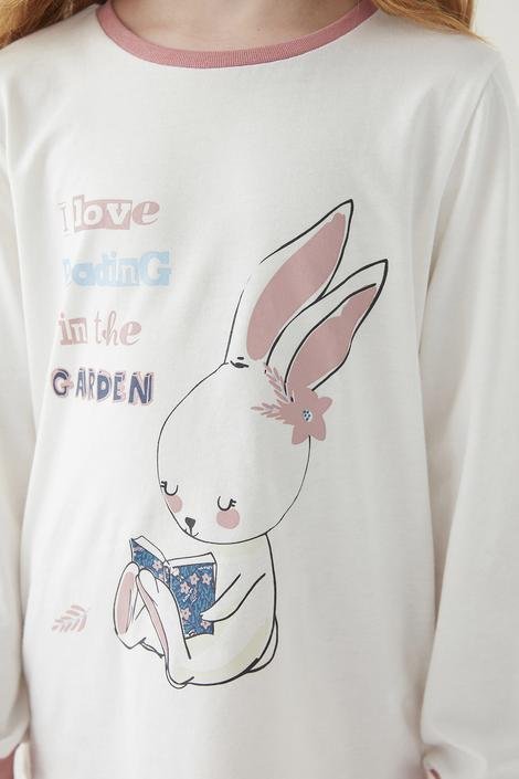 Girls Bunny 4 Buc Set Pijama