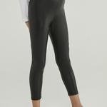 Girls Leather Look Thermal Legging