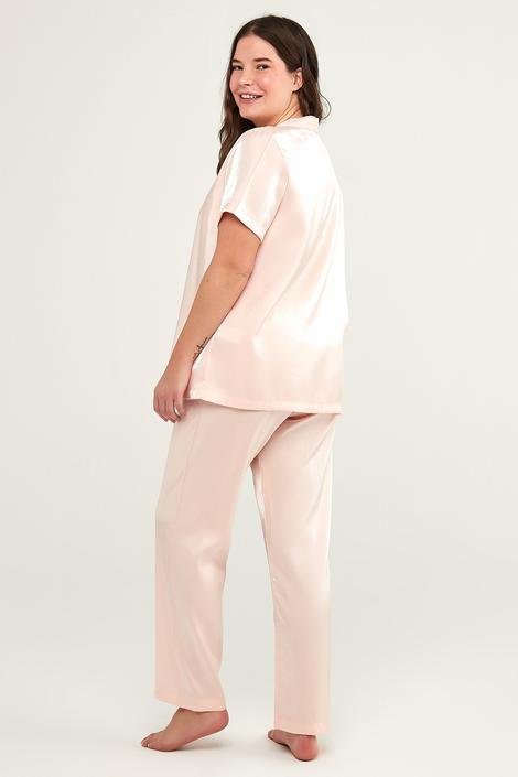 Set Pijama Pink Satin