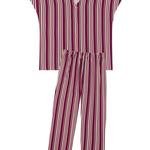 Set Pijama Burgundy Stripe