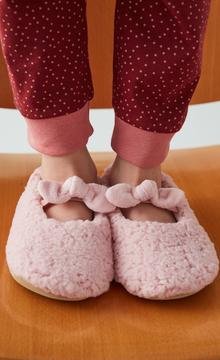 Girls Pink Fluffy Liner Socks