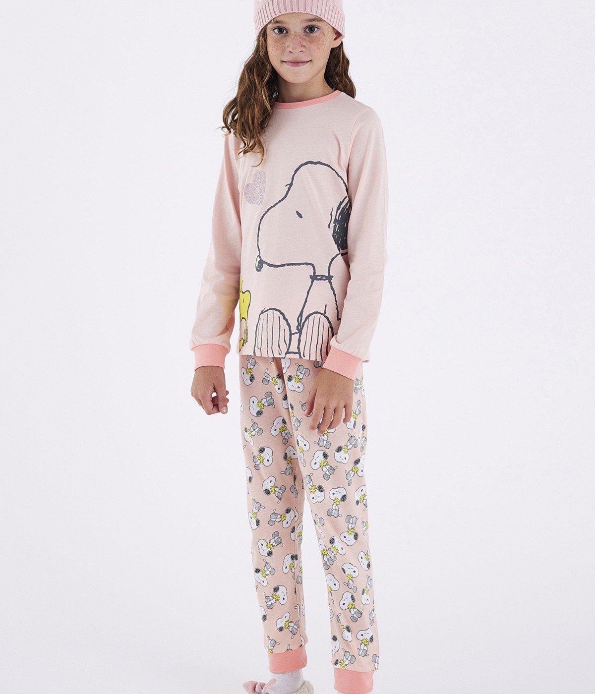 Set Pijama Fetițe Snoopy Shiny Fam 2 Buc