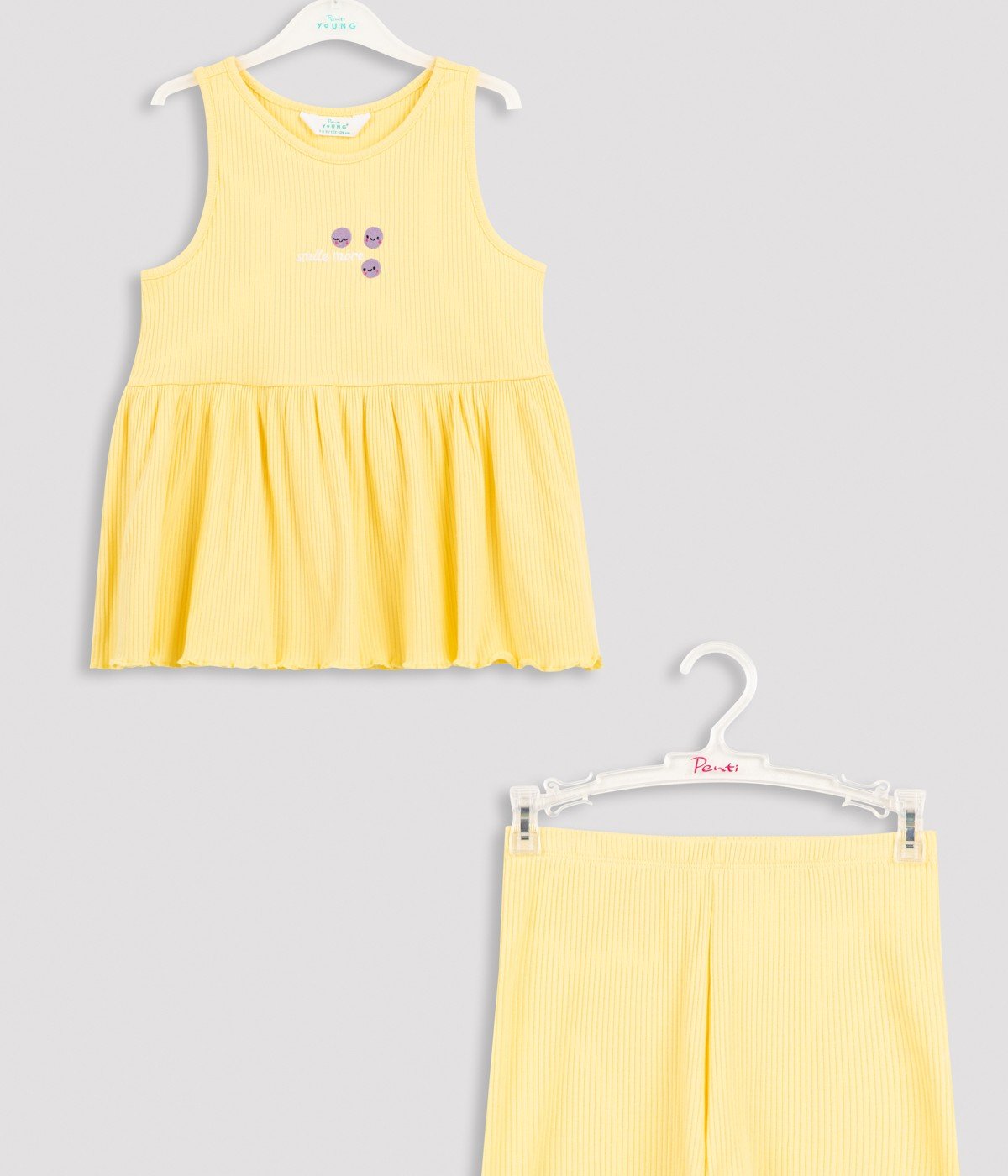 Set Pijama Fetițe Yellow Frill