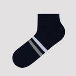 Stripe Black White 2In1 Liner Socks