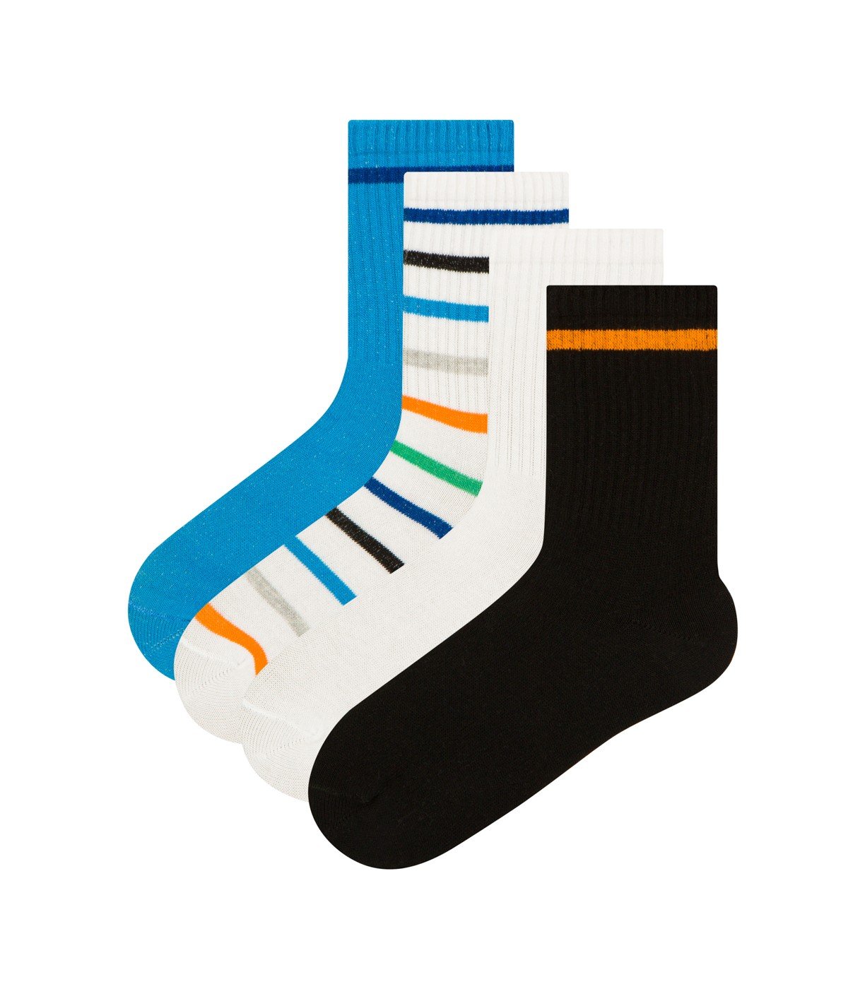 Boys Vivid Color 4In1 Socks