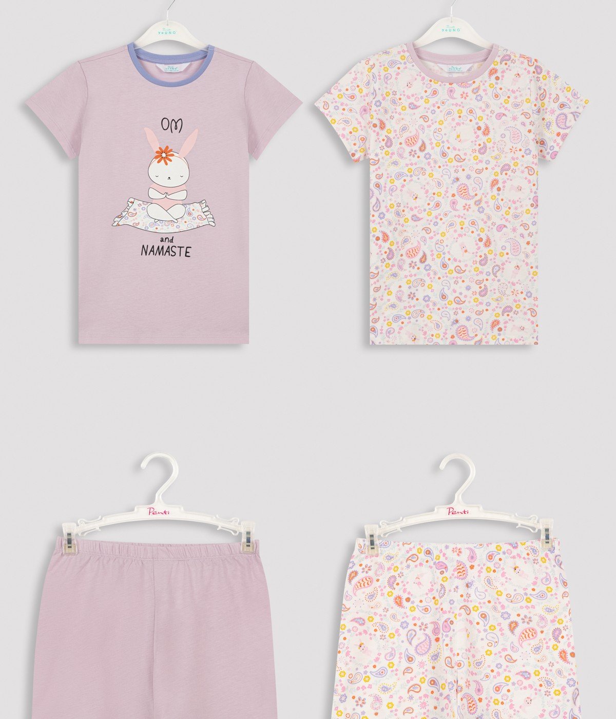 Set Pijama Fetițe Hippie Bunny
