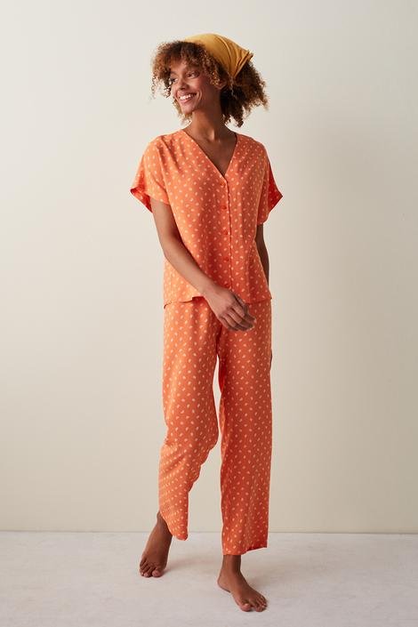 Set Pijama Peach Paisley
