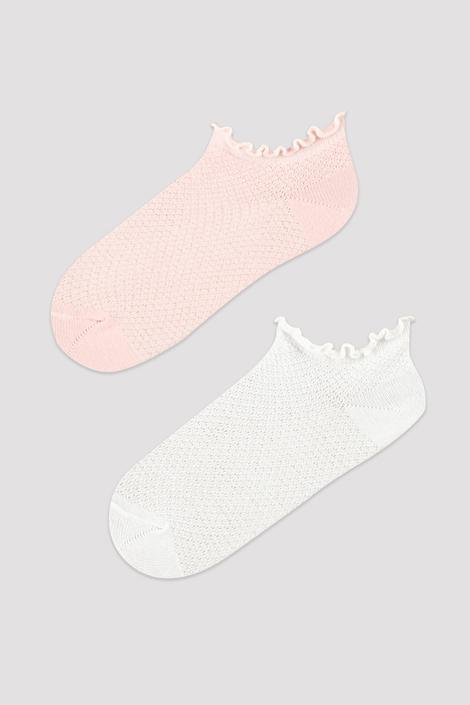 Girls Pinky Basic 2In1 Liner Socks