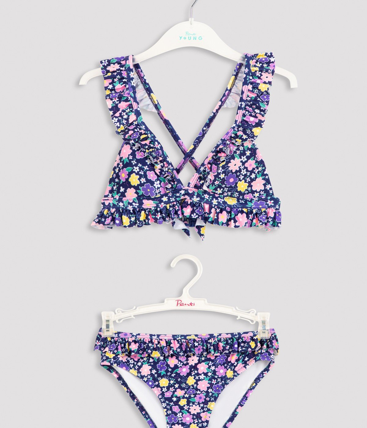 Set Bikini Fetițe Floral Frill Triangle