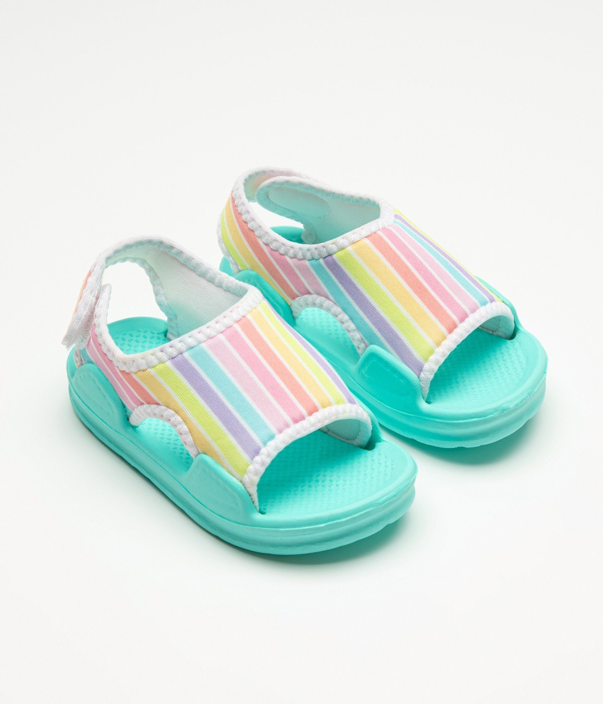 Girls Colorful Stripe Slippers