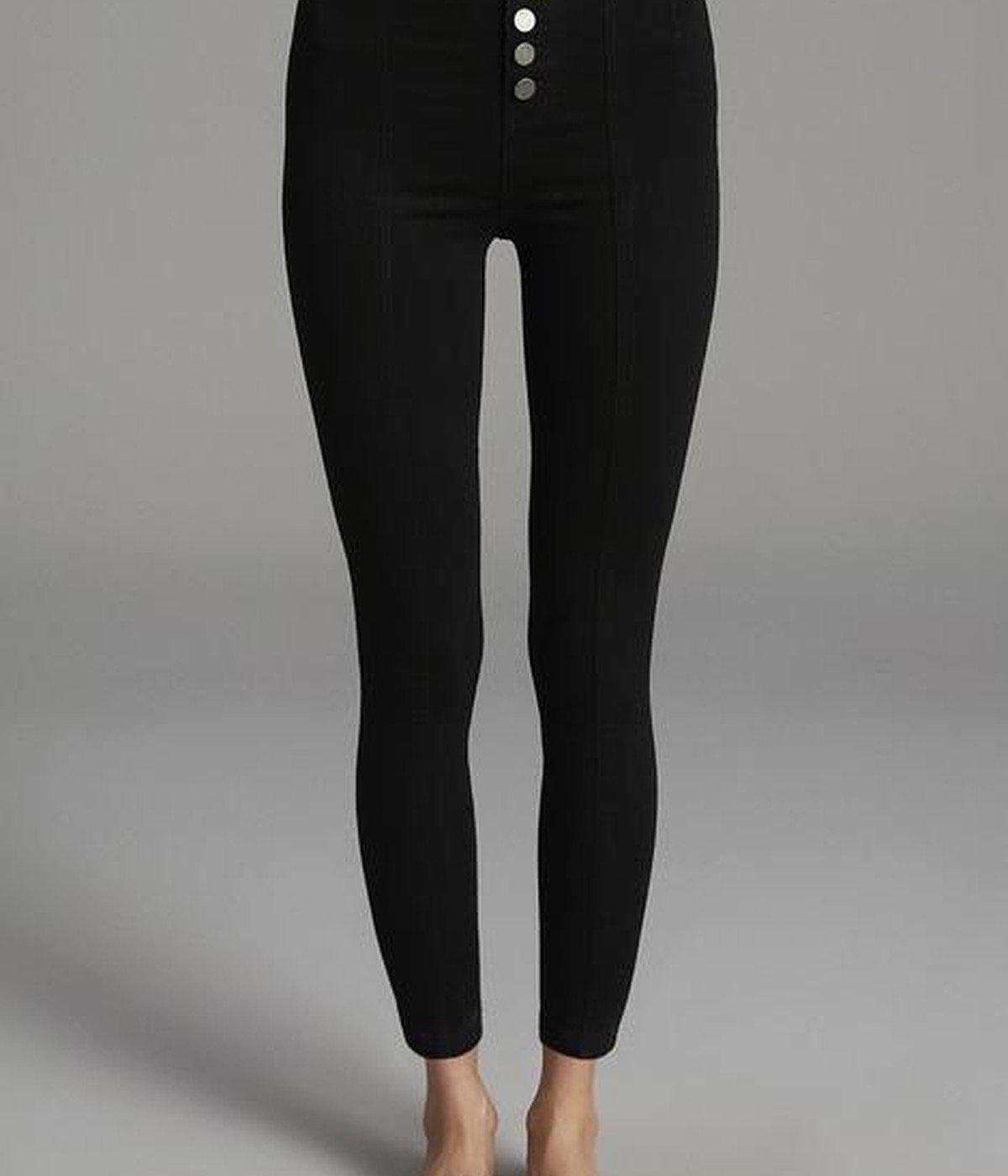 Button Detailed Shaper Jeggings