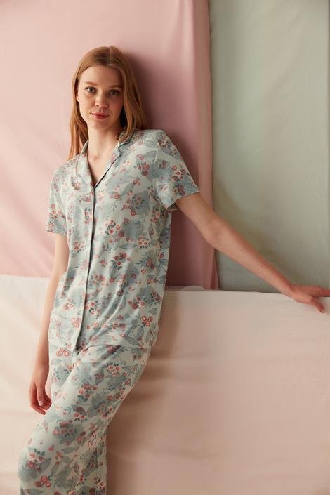 Floral Morning Pant Set Pijama