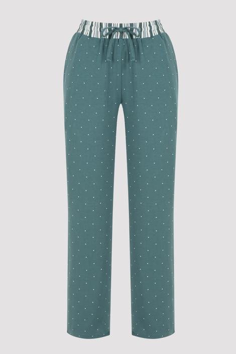 Green Dotted Pants