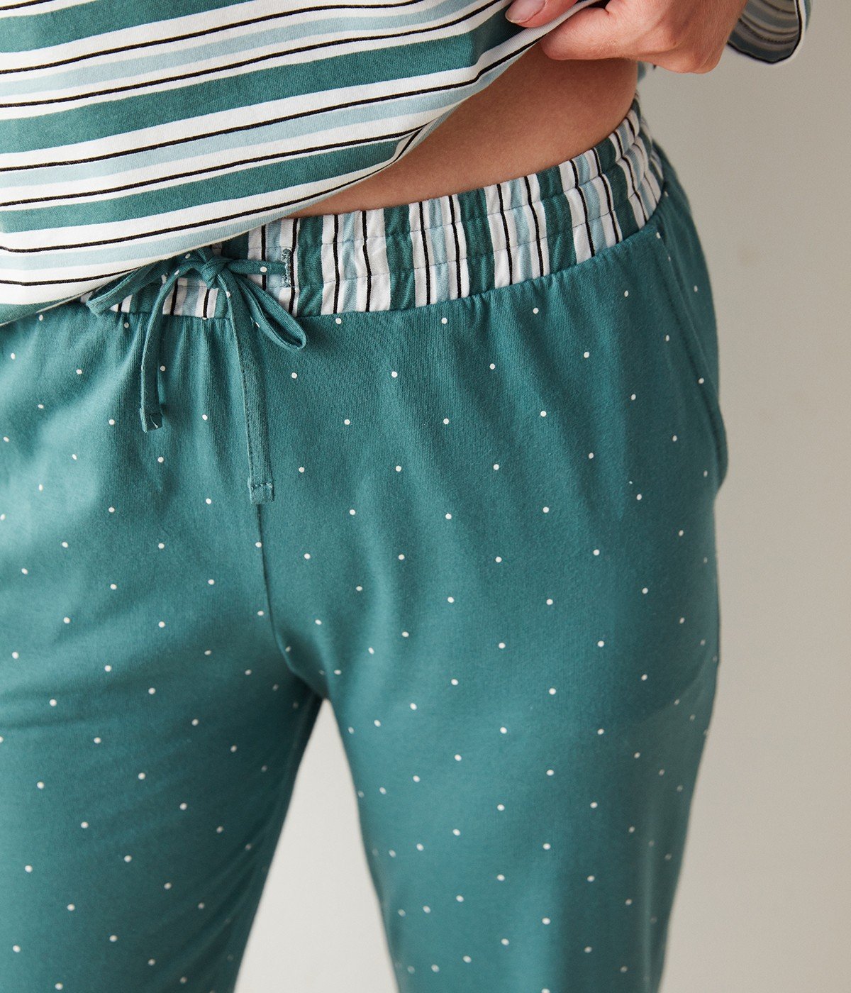 Pantaloni Green Dotted