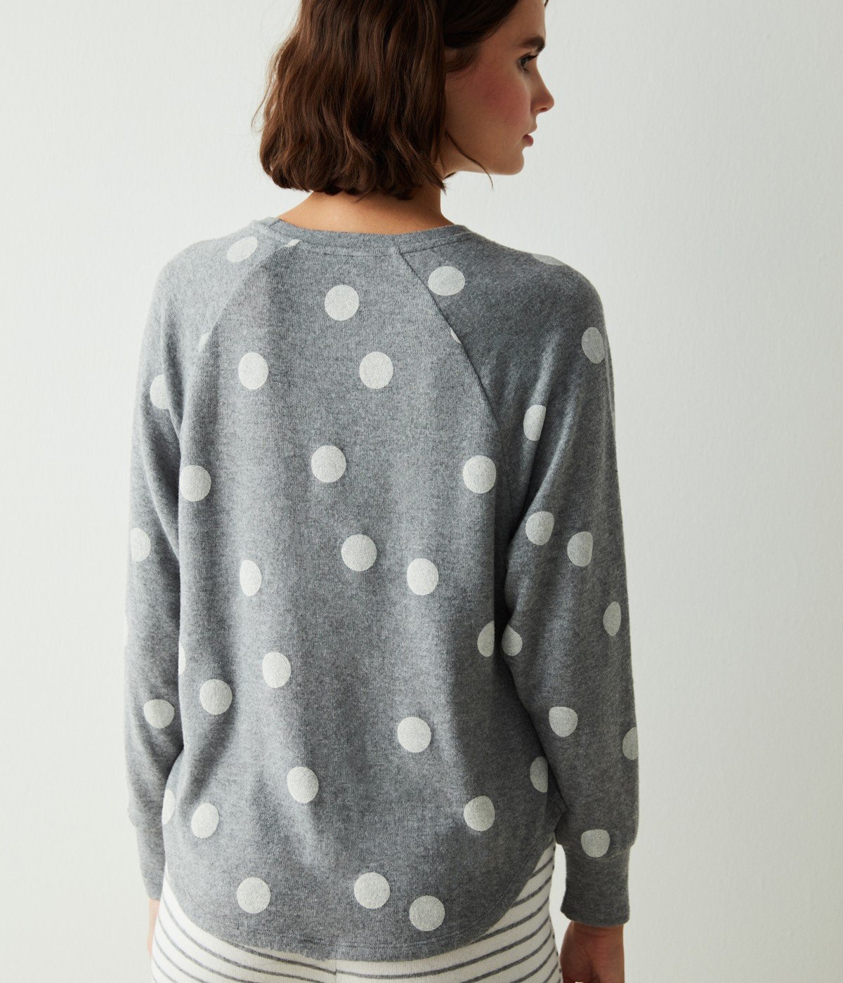 Sweatshirt Beanies Dotted Grey