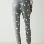 Beanies Dotted Grey Cuff Pants