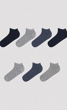 Man Plaid 7in1 Liner Socks