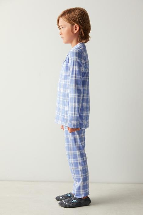 Boys Check LS Pyjama Set