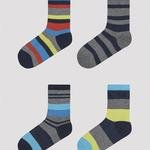 Boy Colourful Lines Detailed 4 Pack Socket