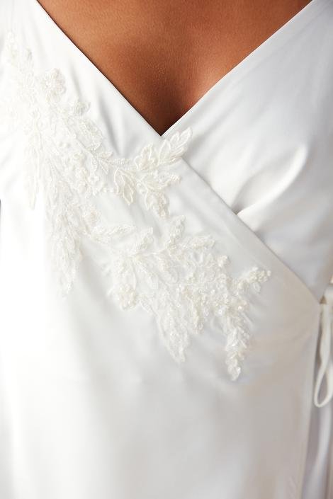 Bridal Satin Lace Detailed Dress