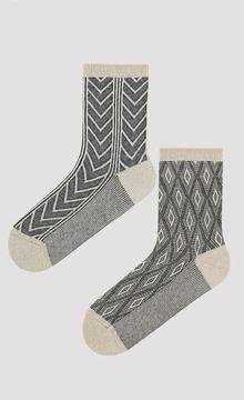 Shiny Ethnic 2in1 Socks