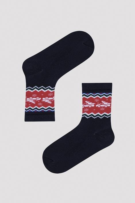 Boys Snowman 2in1 Liner Socks