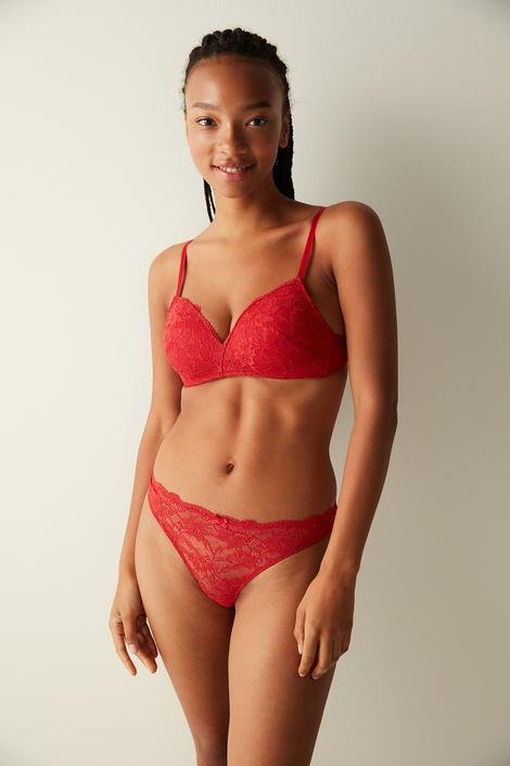 Cosy Lace Red Bra