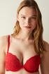 Super Push Up Lace Red Bra