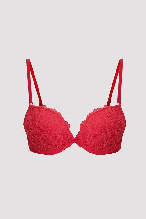 Super Push Up Lace Red Bra