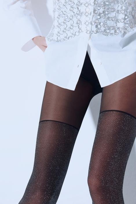 Silver Boot Tights