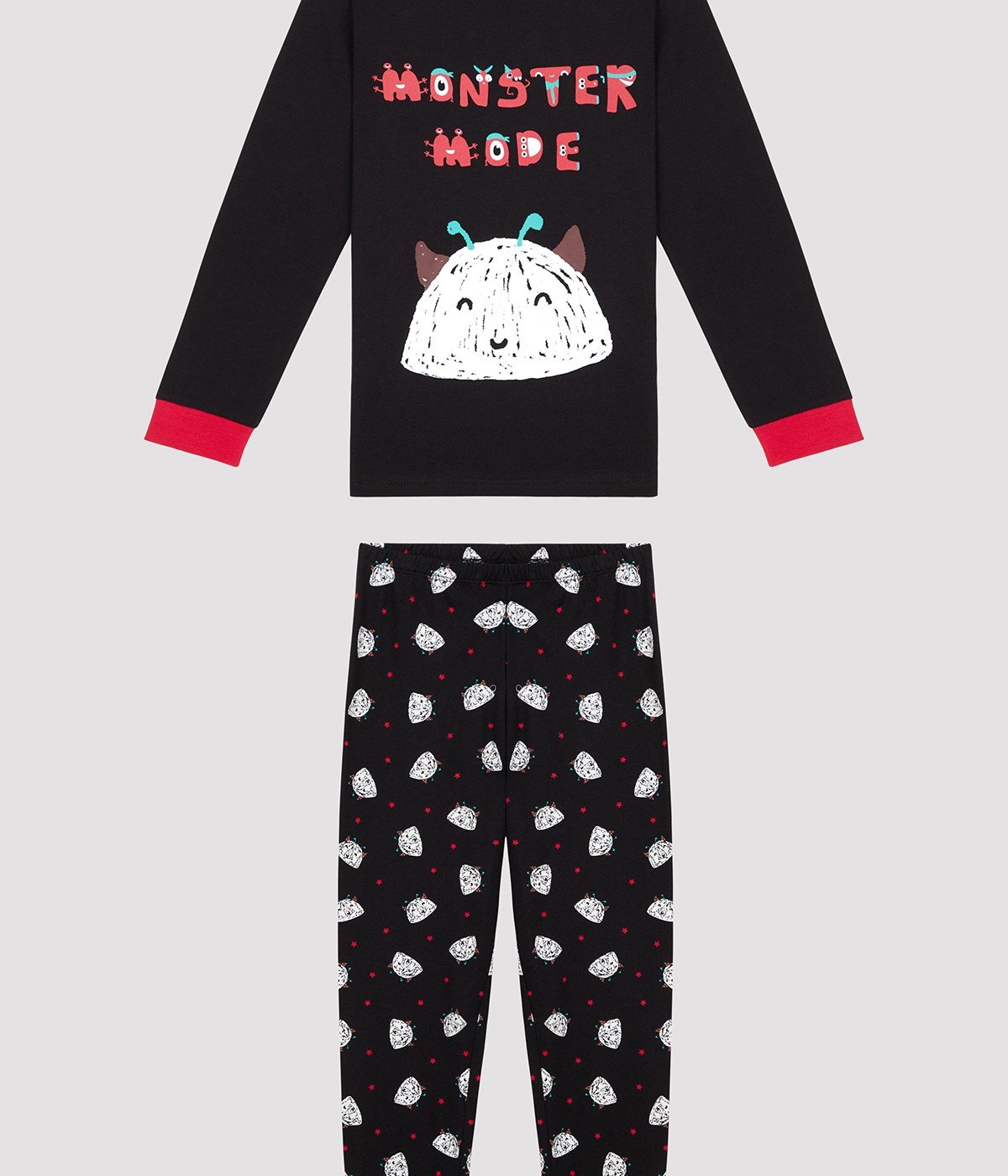 Boys Monster Mode LS 2 Pack Pyjama Set