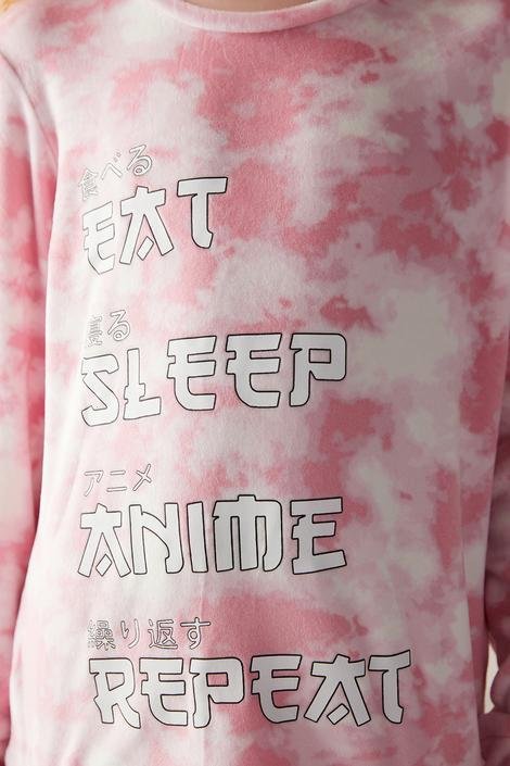 Girls Anime Slogan LS Pyjama Set
