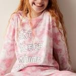Set Pijamale Girls Anime Slogan LS