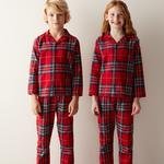 Set Pijama Unisex Young Check Red