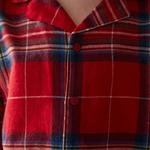 Unisex Young Check Red Shirt Pants PJ Set