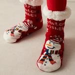 Unisex Young Snowman Printed Socket Socks